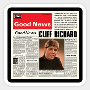 Cliff Richard Good News Album Cover Sticker